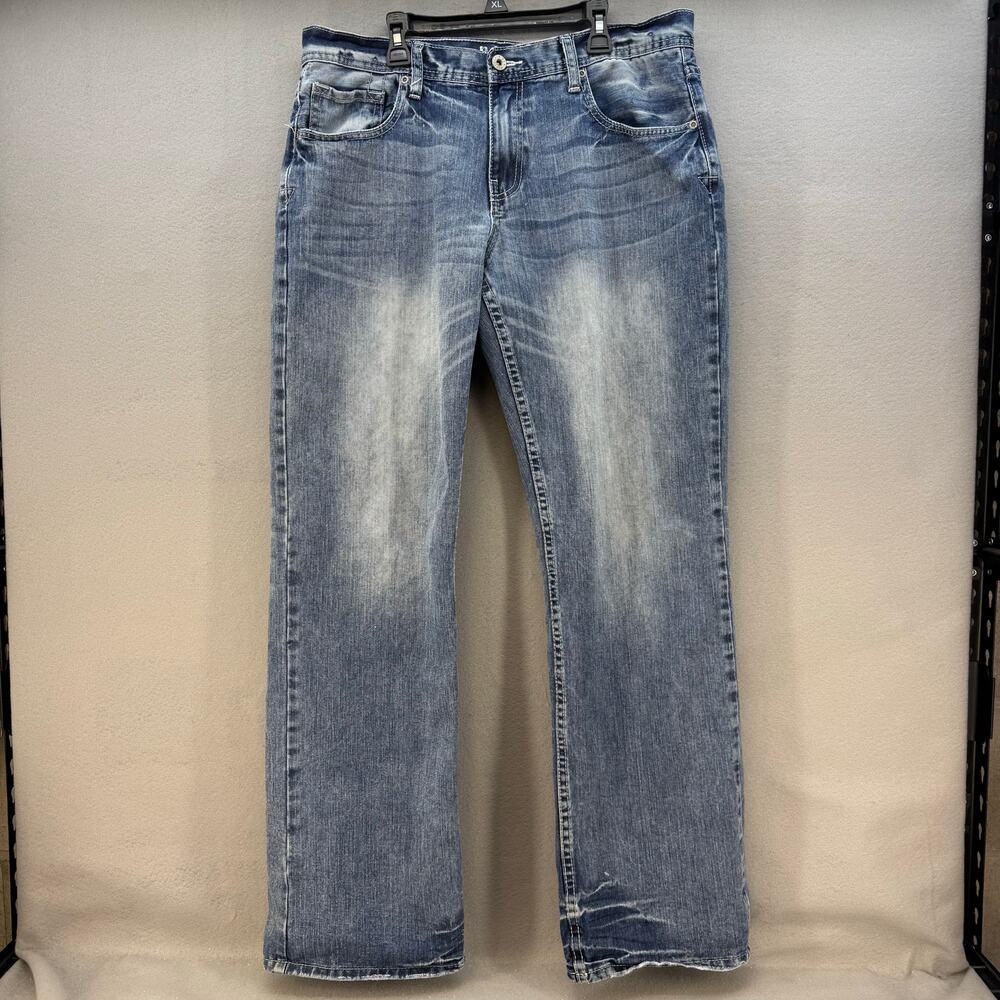 ReClaim Jeans By Buckle Men's 34L Blue Stone Wash Loose Straight Long Tall